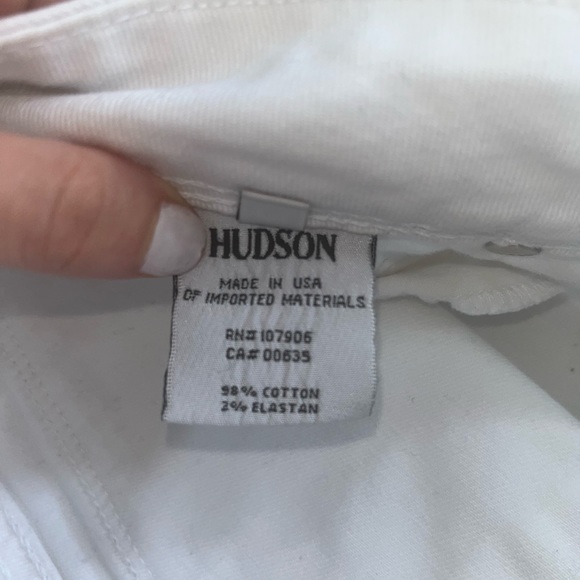 Hudson white jeans! Great condition - Picture 3 of 5